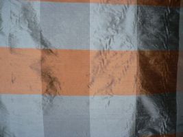 54" Silk Dupioni 9" Plaid - Simba Bluestone Fabric